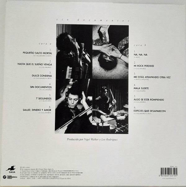 LOS RODRIGUEZ - SIN DOCUMENTOS LP VINILO