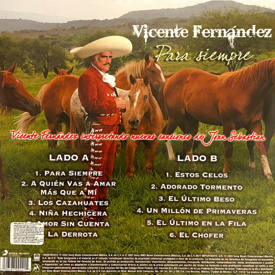 VICENTE FERNANDEZ - PARA SIEMPRE LP VINILO