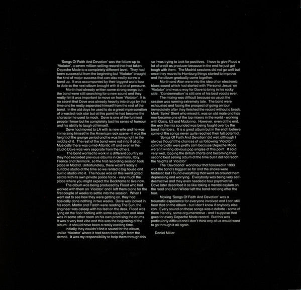 DEPECHE MODE - SONGS OF FAITH AND DEVOTION LP VINILO