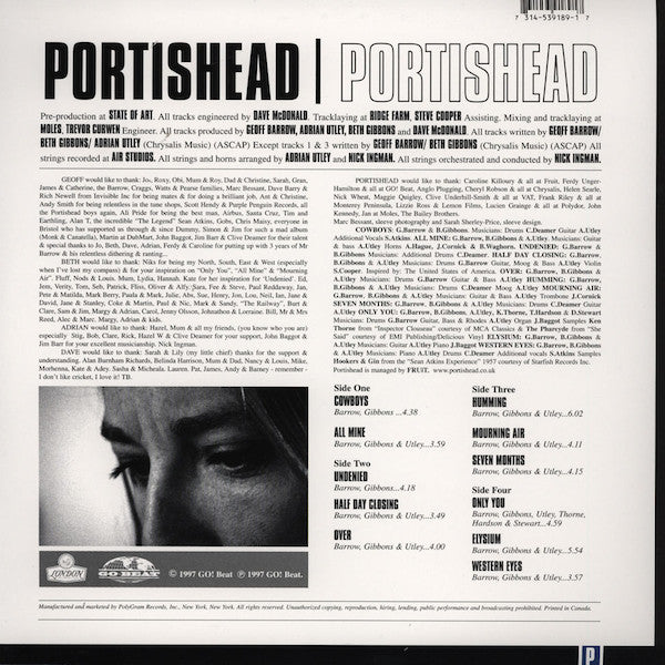 PORTISHEAD - PORTISHEAD 2LPs VINILO