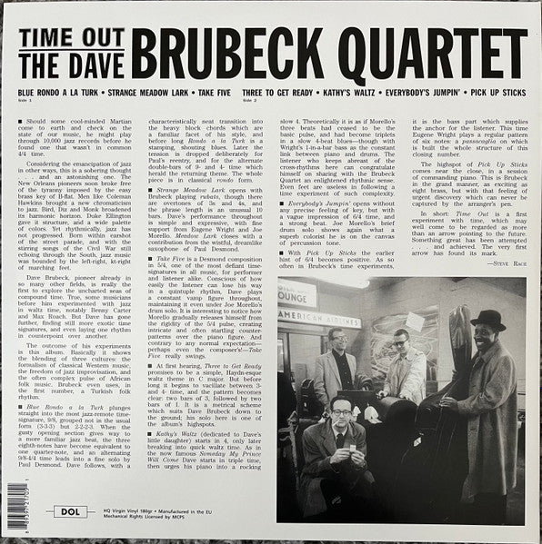 THE DAVE BRUBECK QUARTET - TIME OUT LP