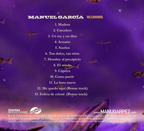 MANUEL GARCIA - ACUARIO 10 AÑOS REMEZCLA 2022 LP VINILO