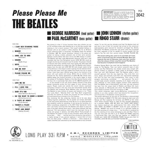 THE BEATLES - PLEASE PLEASE ME LP VINILO