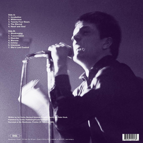 JOY DIVISION - Preston 28 February 1980 LIVE / EN VIVO LP VINILO