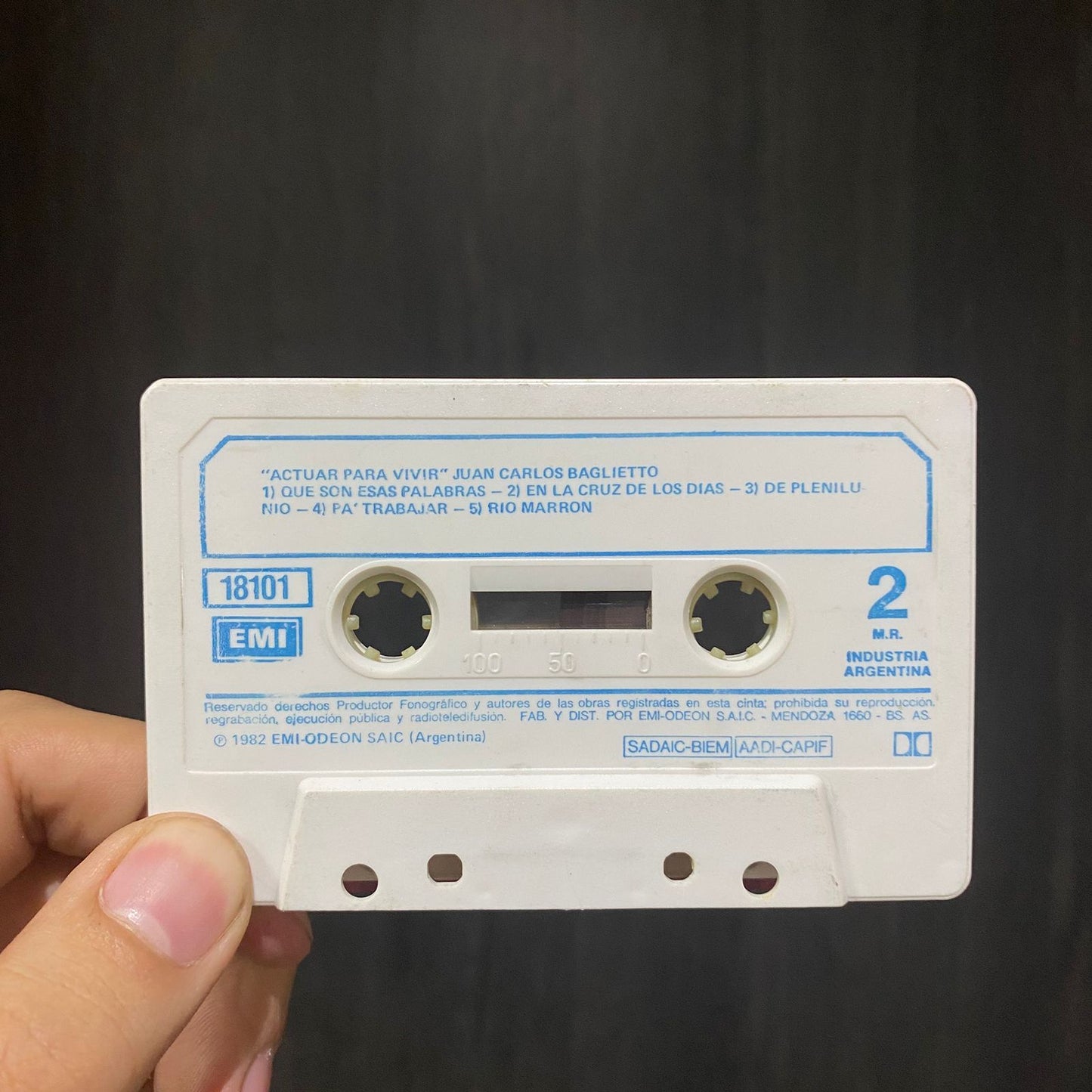 Actuar para vivir - Juan Carlos Baglietto Cassette.