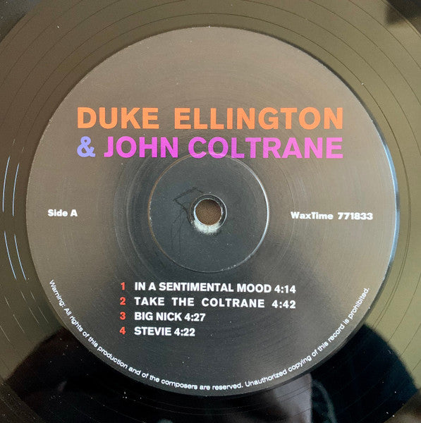 DUKE ELLINGTON & JOHN COLTRANE - Duke Ellington & John Coltrane LP VINILO LIMITED EDITION