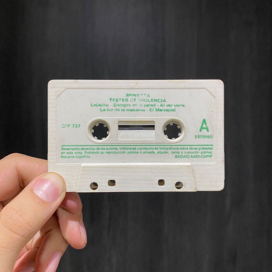 Tester de violencia - Luis Alberto Spinetta Cassette.