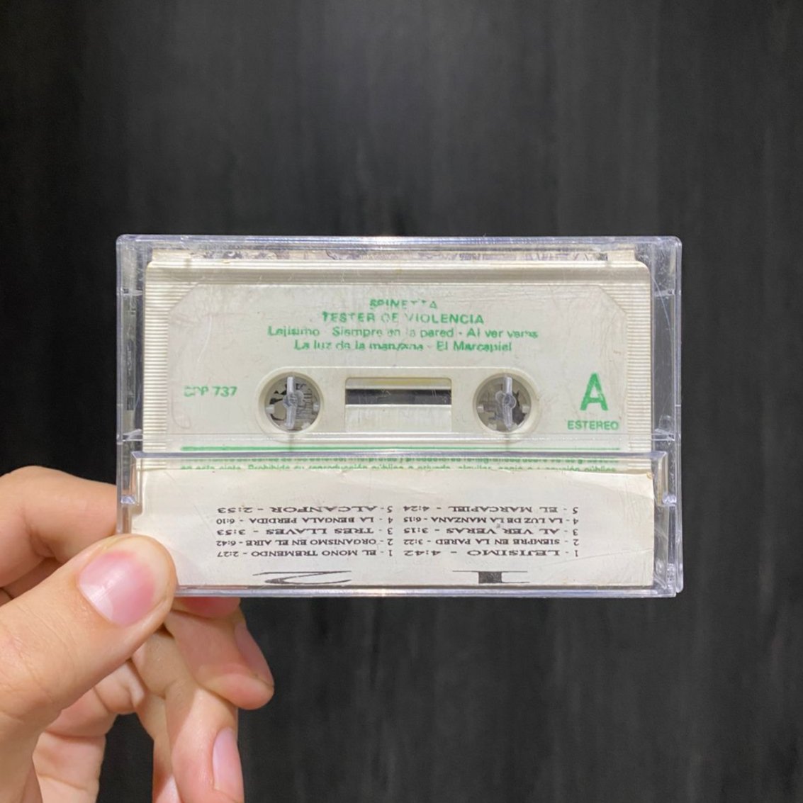 Tester de violencia - Luis Alberto Spinetta Cassette.