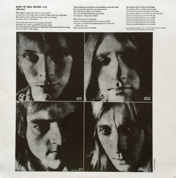DAVID BOWIE - THE RISE AND FALL OF ZIGGY STARDUST AND THE SPIDERS FROM MARS LP VINILO