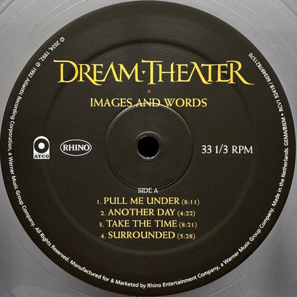DREAM THEATER - IMAGES AND WORDS LP VINILO LIMITED EDITION CLEAR / TRANSPARENTE