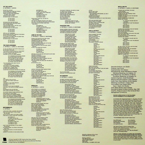 METALLICA - KILL EM ALL LP VINILO