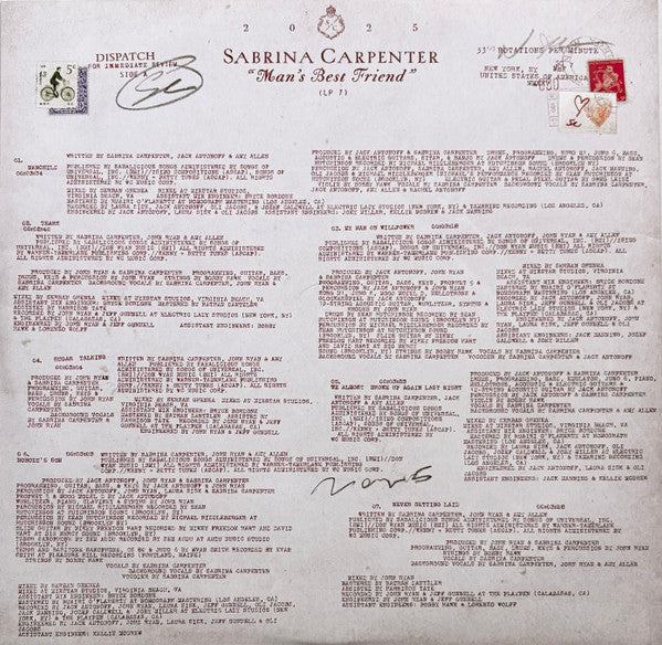 SABRINA CARPENTER - MAN´S BEST FRIEND LP VINILO AMAZON EXCLUSIVE