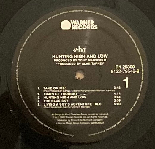 A-HA - HUNTING HIGH AND LOW LP VINILO