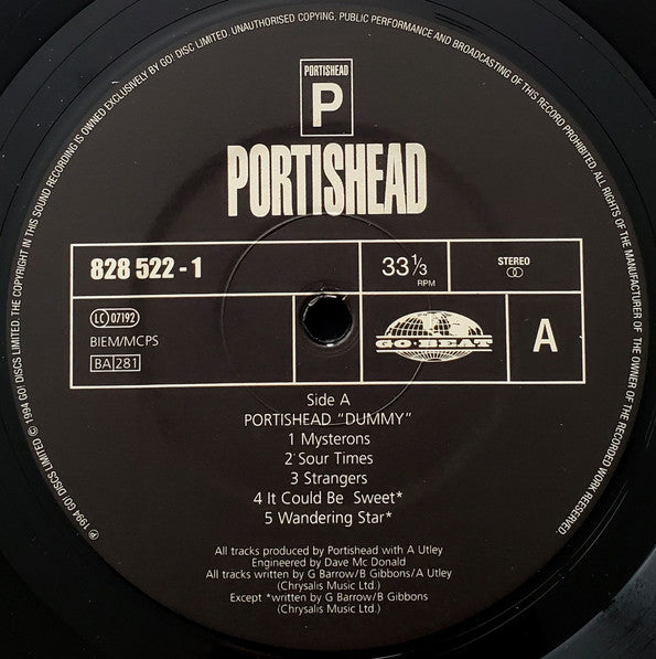 PORTISHEAD - DUMMY LP