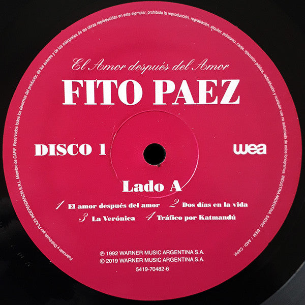 FITO PAEZ - EL AMOR DESPUES DEL AMOR 2LPs