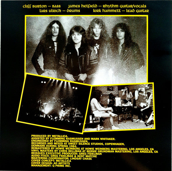 METALLICA - RIDE THE LIGHTNING LP VINILO