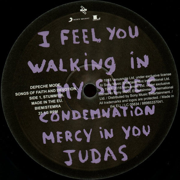 DEPECHE MODE - SONGS OF FAITH AND DEVOTION LP VINILO