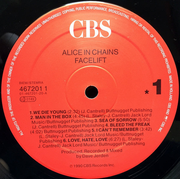 ALICE IN CHAINS - FACELIFT 2LPs VINILO