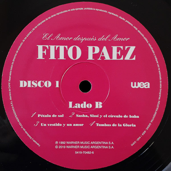 FITO PAEZ - EL AMOR DESPUES DEL AMOR 2LPs