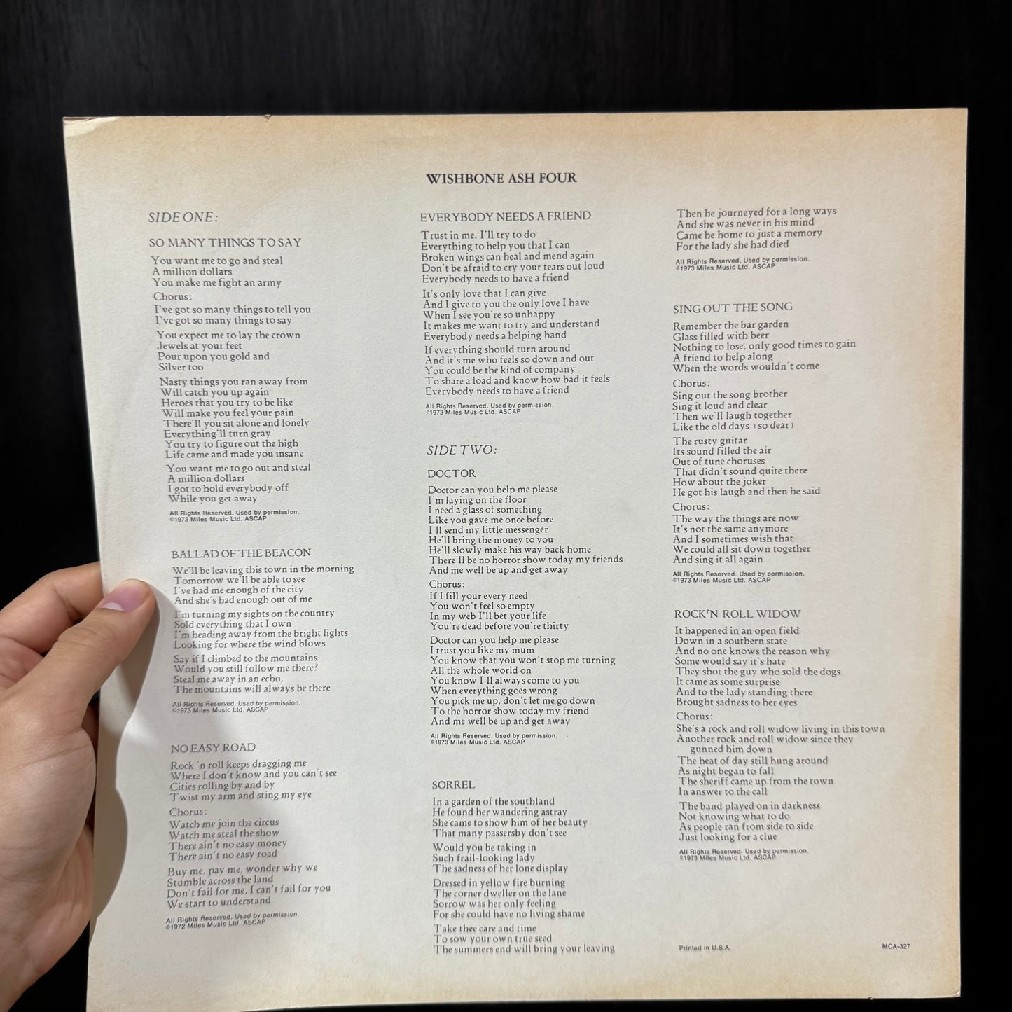 WISHBONE ASH - WISHBONE FOUR LP VINILO DE EPOCA