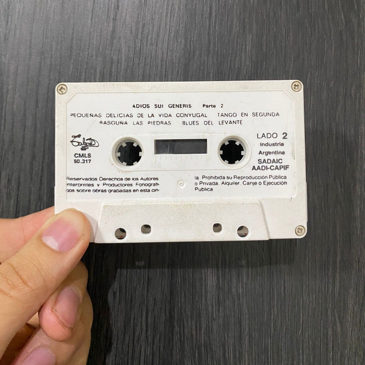 Adiós Sui generis parte 1 y 2 Cassettes.