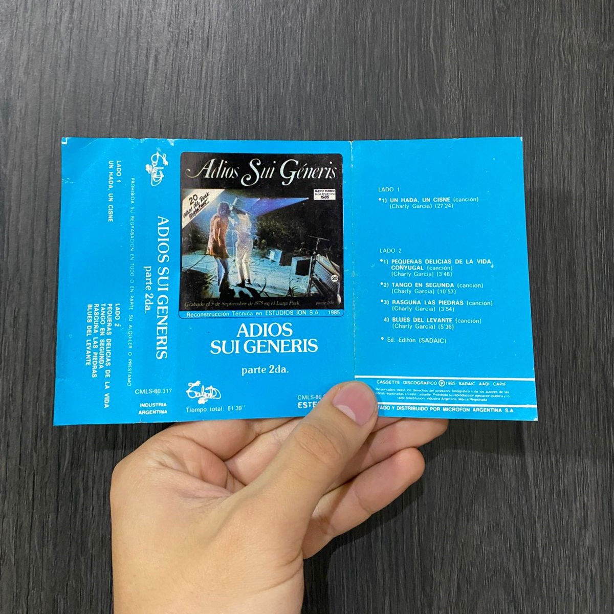 Adiós Sui generis parte 1 y 2 Cassettes.