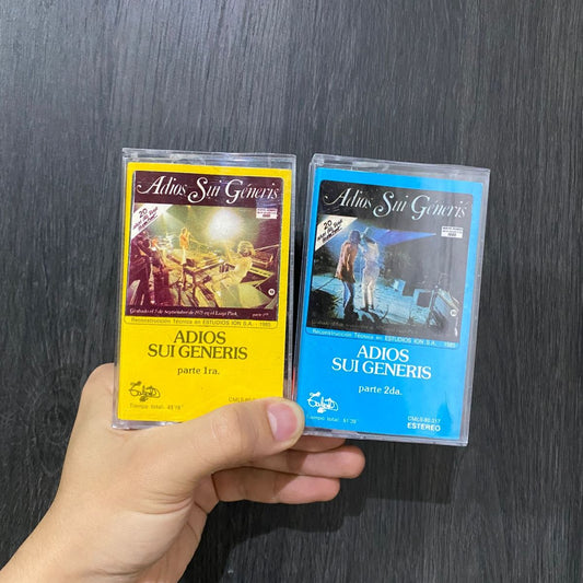 Adiós Sui generis parte 1 y 2 Cassettes.