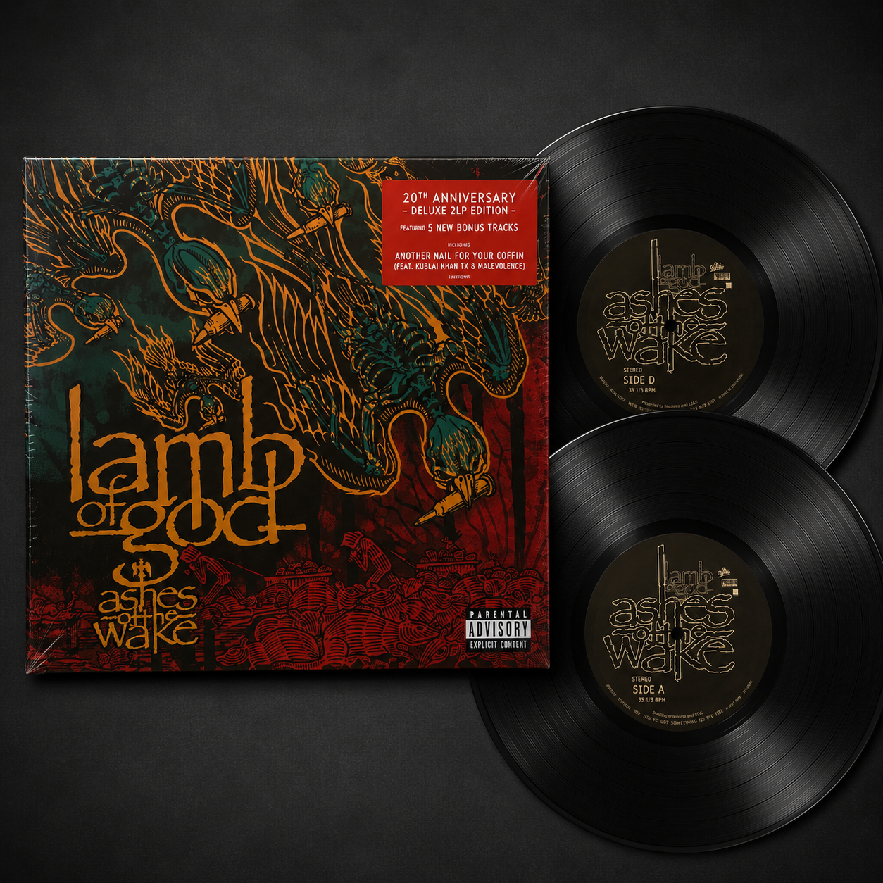 LAMB OF GOD - ASHES OF THE WAKE 2LPs VINILO DELUXE EDITION
