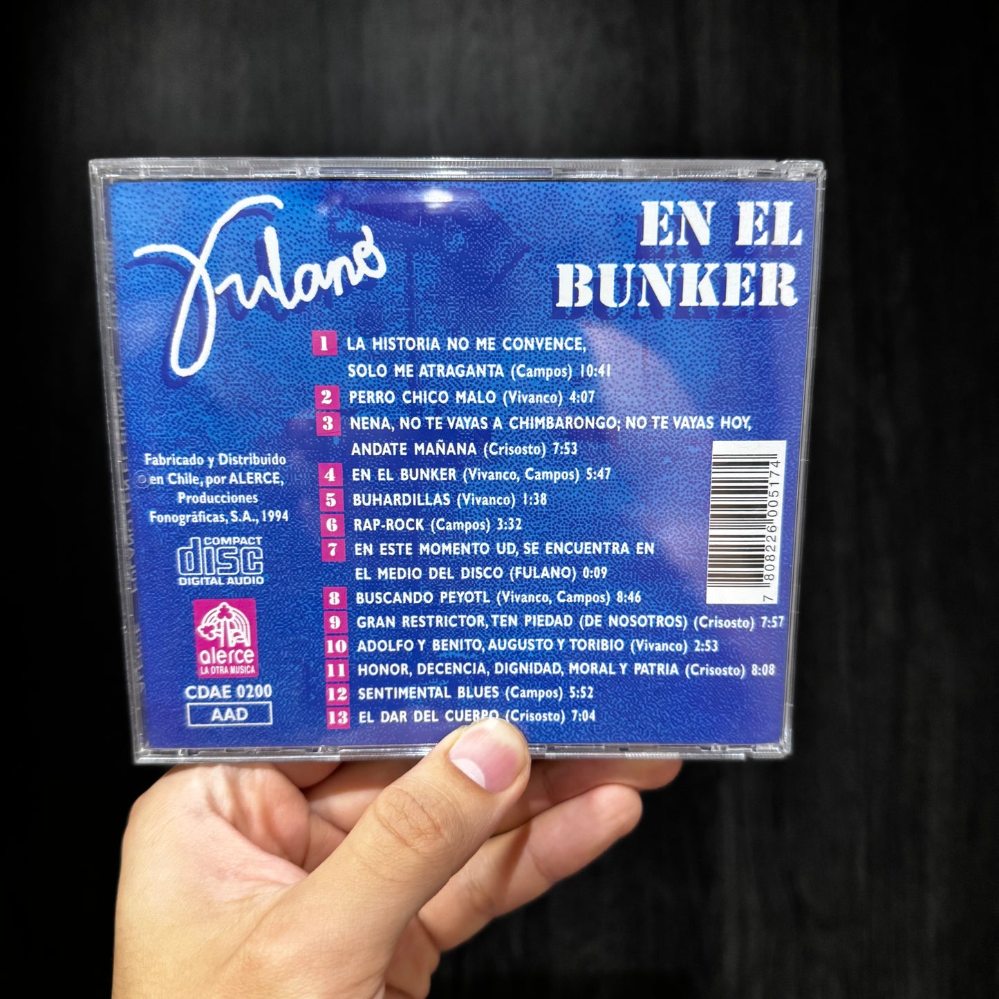 FULANO - EN EL BUNKER CD USADO