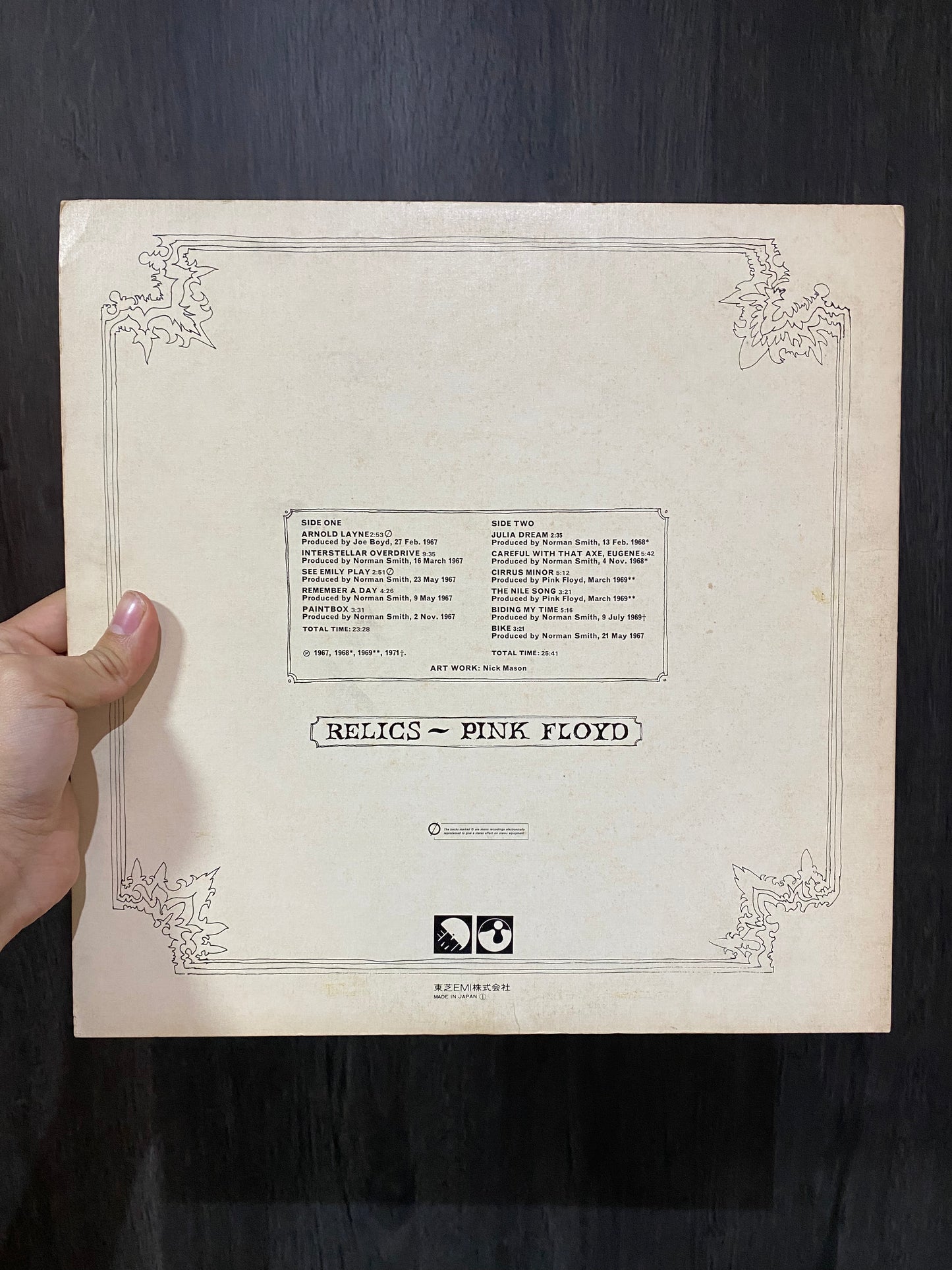 PINK FLOYD - RELICS. JAPON LP.
