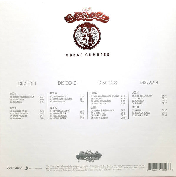 LOS JAIVAS - OBRAS CUMBRES 4LPs BOXSET