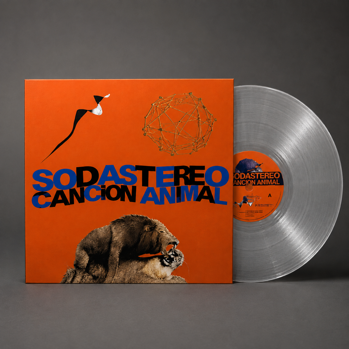 SODA STEREO - CANCION ANIMAL LP VINILO CLEAR / TRANSPARENTE LIMITED EDITION