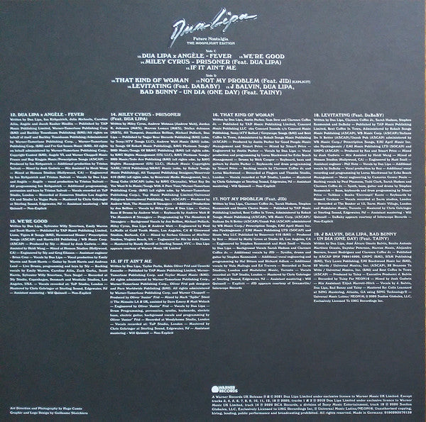 DUA LIPA - FUTURE NOSTALGIA DELUXE EDITION 2LPs VINILO