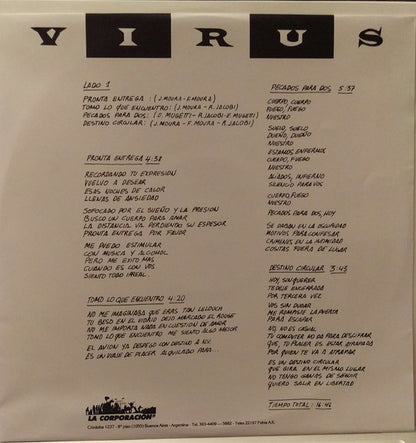 VIRUS - LOCURA LP VINILO