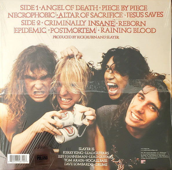 SLAYER - REIGN IN BLOOD LP VINILO
