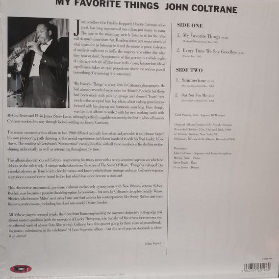 JOHN COLTRANE - MY FAVORITE THINGS LP VINILO LIMITED EDITION ALTERNATE COVER