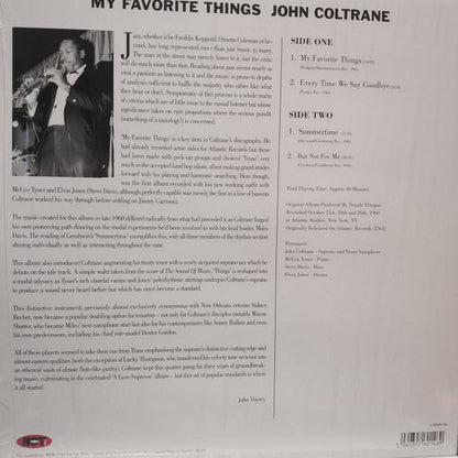 JOHN COLTRANE - MY FAVORITE THINGS LP VINILO LIMITED EDITION ALTERNATE COVER