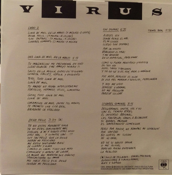 VIRUS - LOCURA LP VINILO