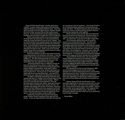 DEPECHE MODE - SONGS OF FAITH AND DEVOTION LP VINILO