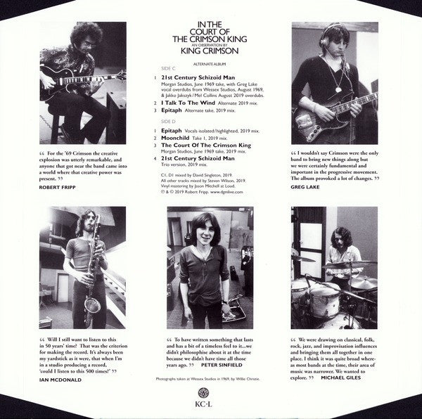 KING CRIMSON - IN THE COURT OF THE CRIMSON KING 2LPs 50Th ANIVERSARIO MIX STEVEN WILSON