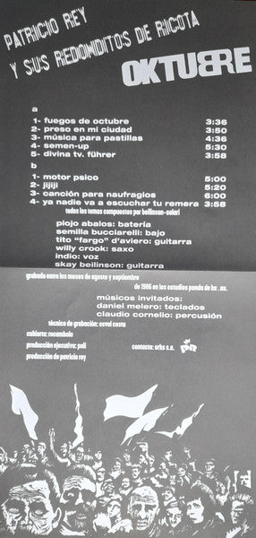 OKTUBRE - PATRICIO REY Y SUS REDONDITOS DE RICOTA LP VINILO