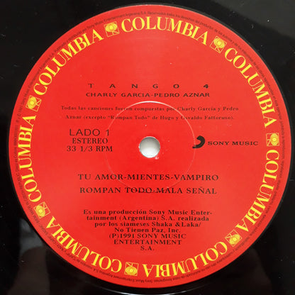 TANGO 4- CHARLY GARCIA y PEDRO AZNAR LP VINILO