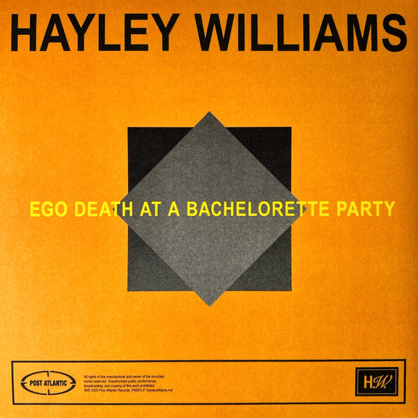 HAYLEY WILLIAMS - EGO DEATH AT A BACHELORETTE PARTY 2LPs VINILO LIMITED EDITION