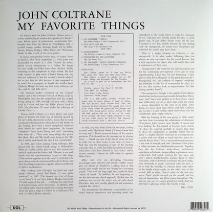 JOHN COLTRANE - MY FAVORITE THINGS LP VINILO LIMITED EDITION