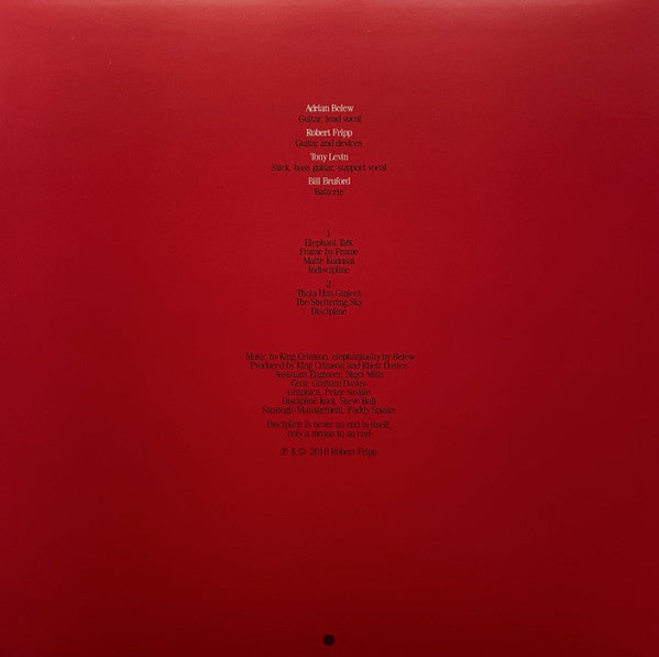 KING CRIMSON - DISCIPLINE LP VINILO 40th ANIVERSARIO STEVEN WILSON MIX