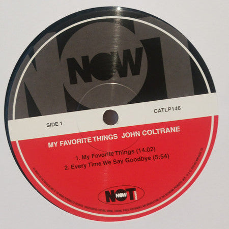 JOHN COLTRANE - MY FAVORITE THINGS LP VINILO LIMITED EDITION ALTERNATE COVER