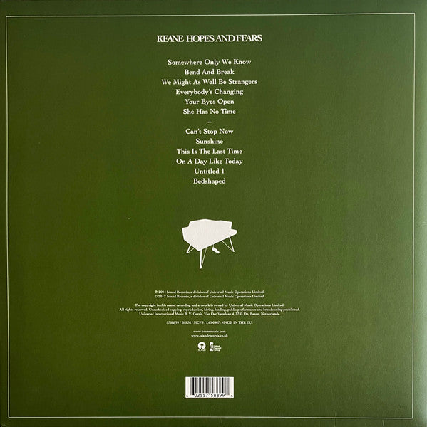 KEANE - HOPES AND FEARS LP VINILO