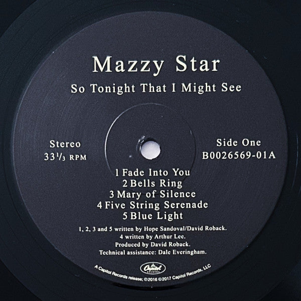 MAZZY STAR - SO TONIGH THAT I MIGHT SEE LP VINILO