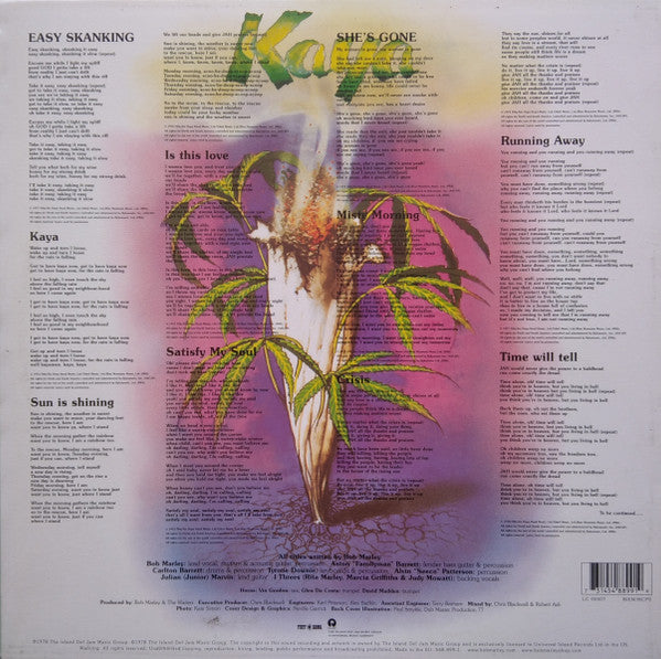 BOB MARLEY & THE WAILERS - KAYA LP VINILO