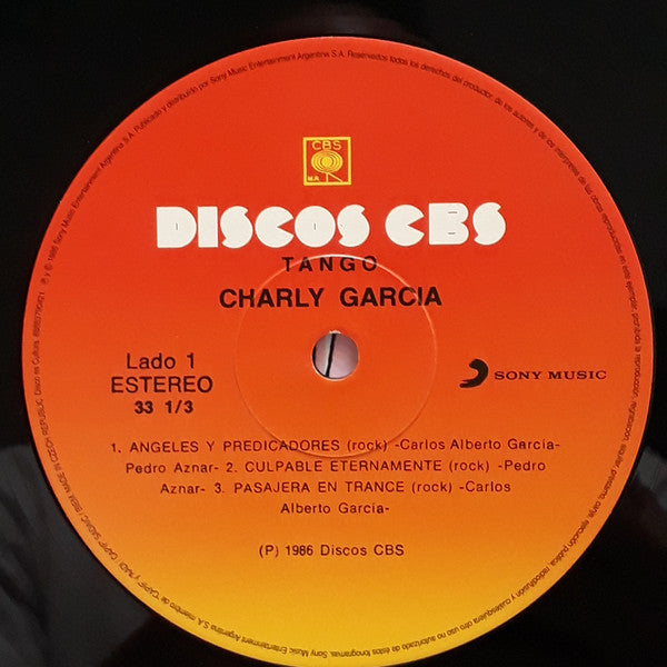 TANGO - CHARLY GARCIA y PEDRO AZNAR LP VINILO